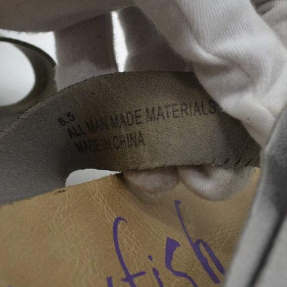 Blowfish Sandals Silver Metallic Thong Buckle Casual Silver 8.5 - Picture 8 of 11